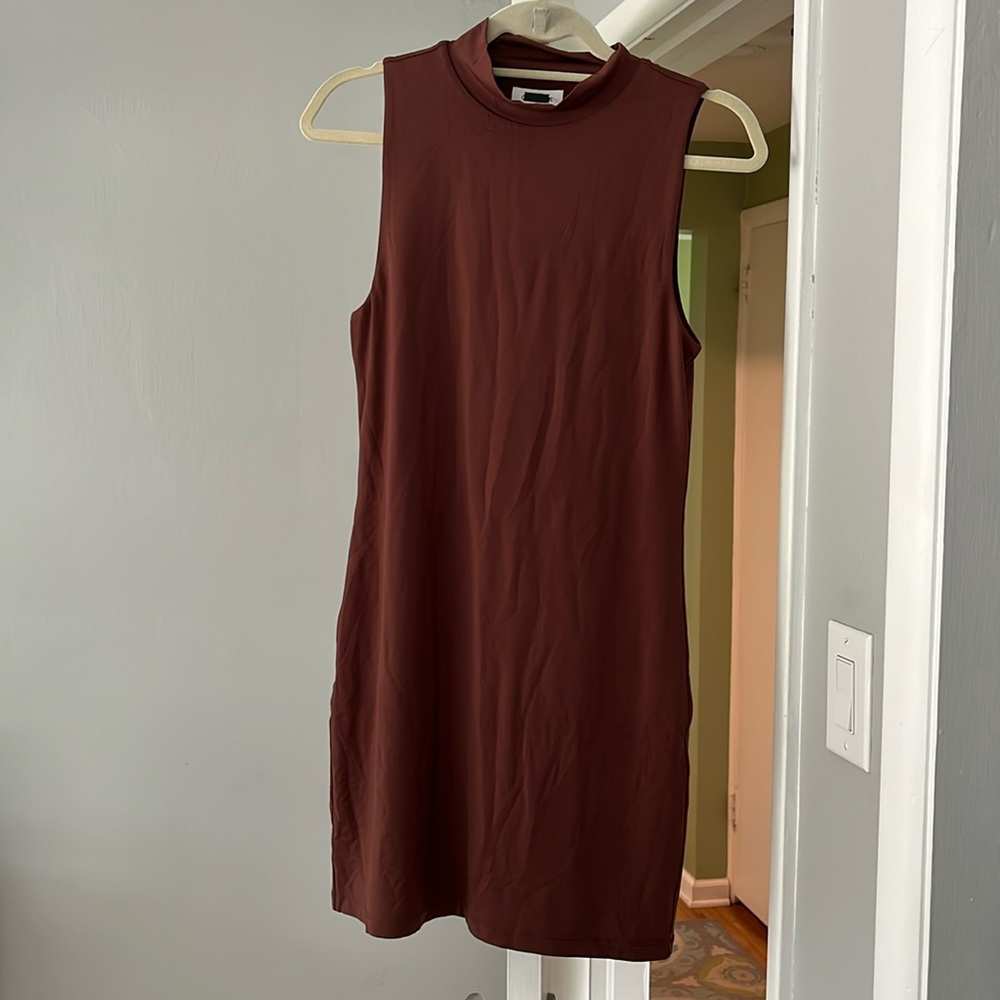 Aritzia Babaton Contour Brown Sleeveless Dress, NWOT - Picture 1 of 5